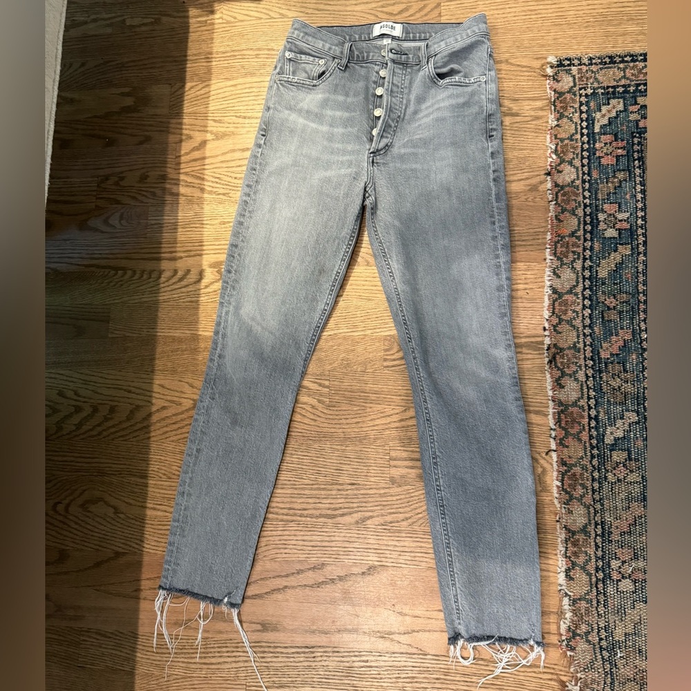 Agolde mid/high waisted skinny jean, Grey size 27